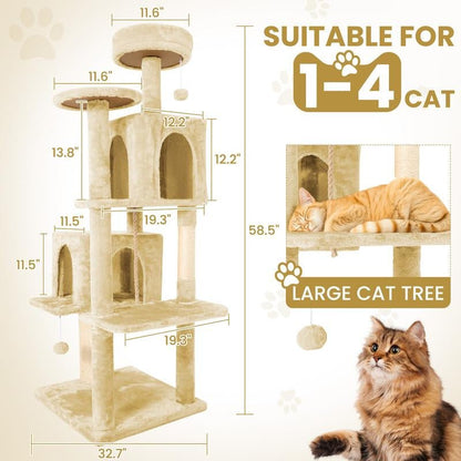 Albero Tiragraffi Wecharmer con Casetta e Foglie Verdi - bau boutique