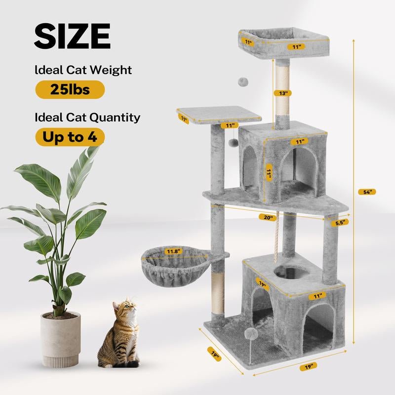 Albero Tiragraffi Wecharmer con Casetta e Foglie Verdi - bau boutique