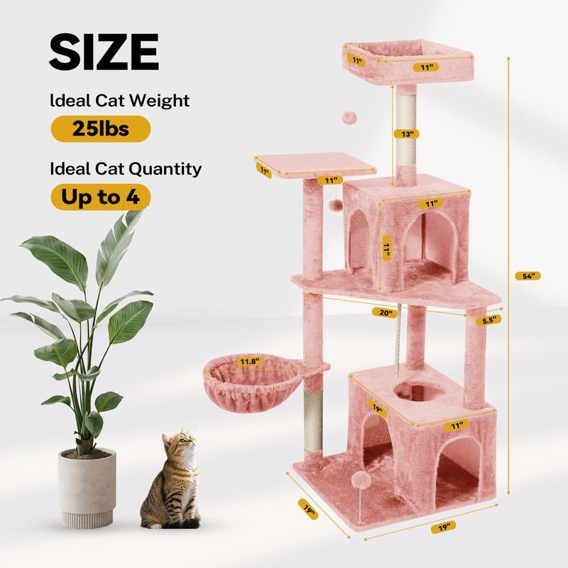 Albero Tiragraffi Wecharmer con Casetta e Foglie Verdi - bau boutique