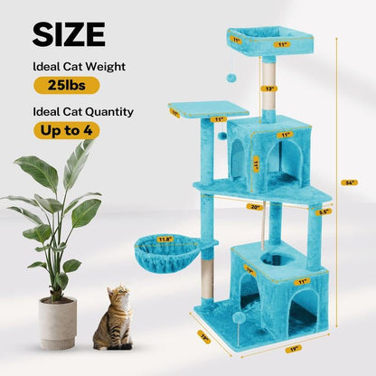 Albero Tiragraffi Wecharmer con Casetta e Foglie Verdi - bau boutique