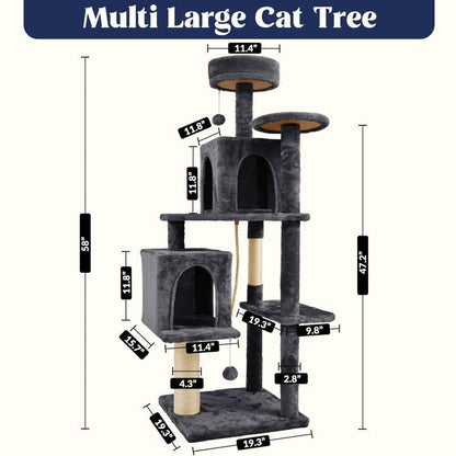 Albero Tiragraffi Wecharmer con Casetta e Foglie Verdi - bau boutique
