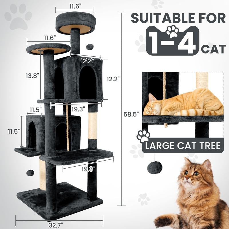Albero Tiragraffi Wecharmer con Casetta e Foglie Verdi - bau boutique
