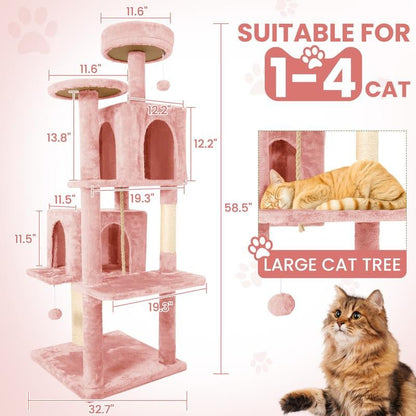 Albero Tiragraffi Wecharmer con Casetta e Foglie Verdi - bau boutique