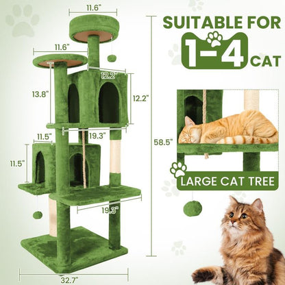 Albero Tiragraffi Wecharmer con Casetta e Foglie Verdi - bau boutique