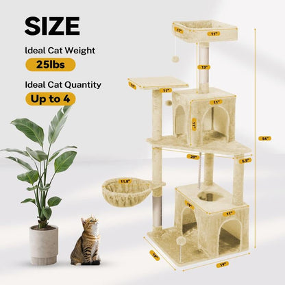 Albero Tiragraffi Wecharmer con Casetta e Foglie Verdi - bau boutique
