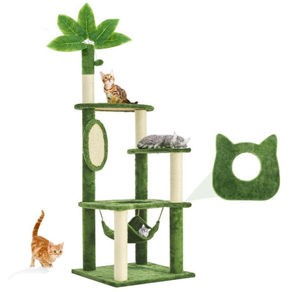 Albero Tiragraffi Wecharmer con Casetta e Foglie Verdi - bau boutique