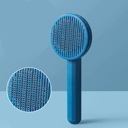 Professional Pet Grooming Tool: Self-Cleaning Slicker Brush for Effortless Hair Removal from Cats and Dogs