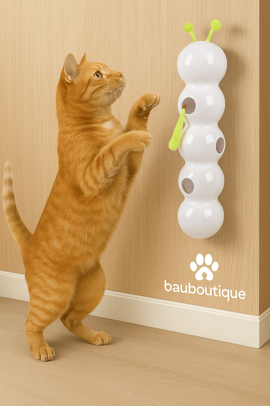 Bruco Interattivo per Gatti – Giocattolo Automatico con Coda, Sensore di Movimento, USB Ricaricabile - bau boutique