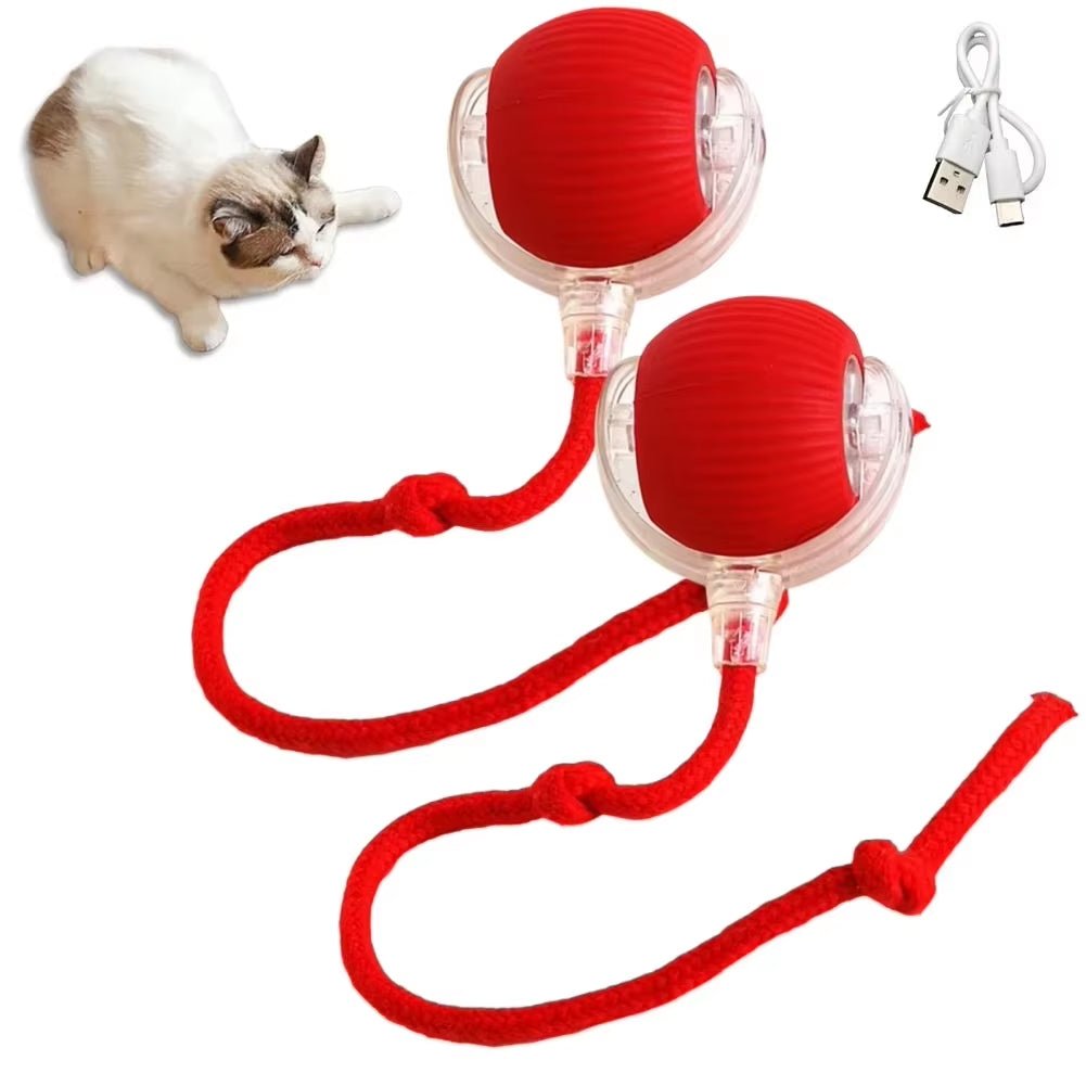 Cat Interactive Ball Toy con Coda Finta – Gioco Automatico e Intelligente per Cani e Gatti 🐾 - bau boutique