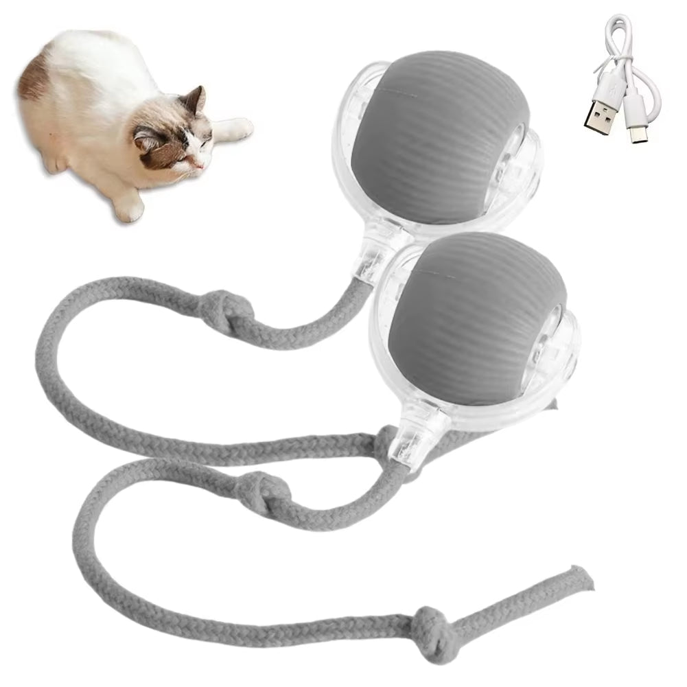 Cat Interactive Ball Toy con Coda Finta – Gioco Automatico e Intelligente per Cani e Gatti 🐾 - bau boutique