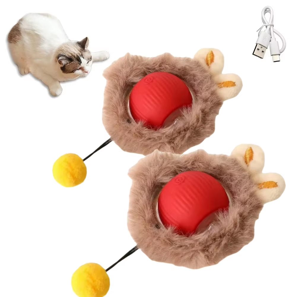 Cat Interactive Ball Toy con Coda Finta – Gioco Automatico e Intelligente per Cani e Gatti 🐾 - bau boutique