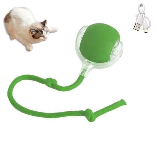 Cat Interactive Ball Toy con Coda Finta – Gioco Automatico e Intelligente per Cani e Gatti 🐾 - bau boutique