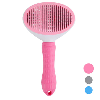 Professional Pet Grooming Tool: Self-Cleaning Slicker Brush for Effortless Hair Removal from Cats and Dogs