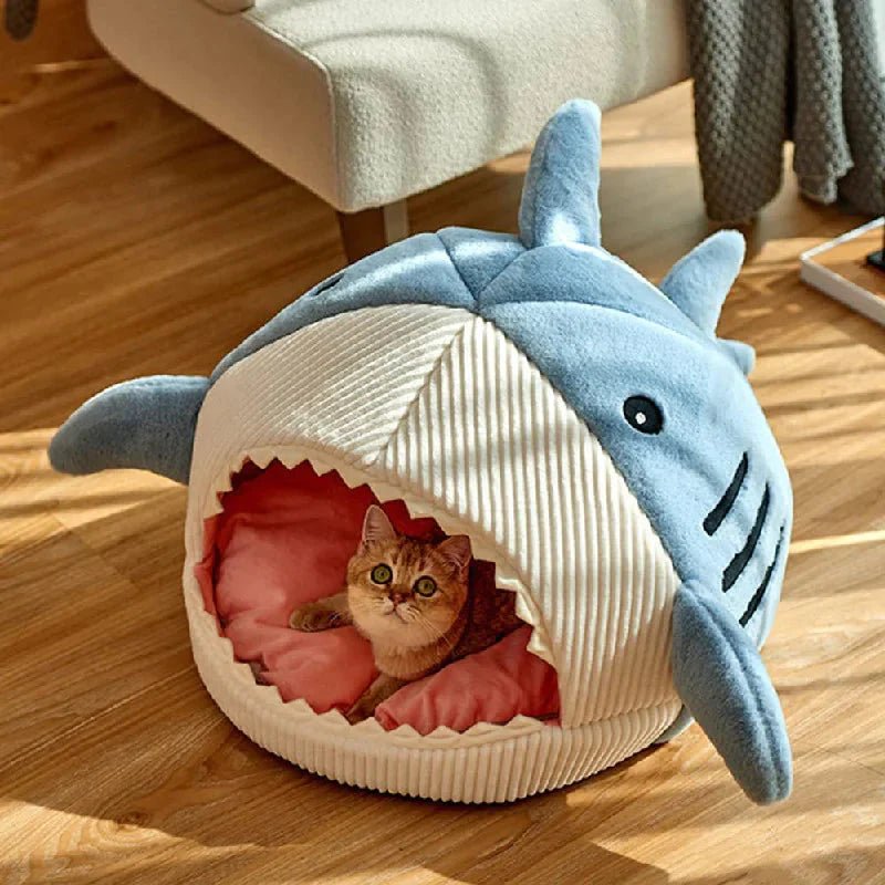 Cuccia a Tema Squalo – Letto per Animali Domestici Soffice e Accattivante - bau boutique