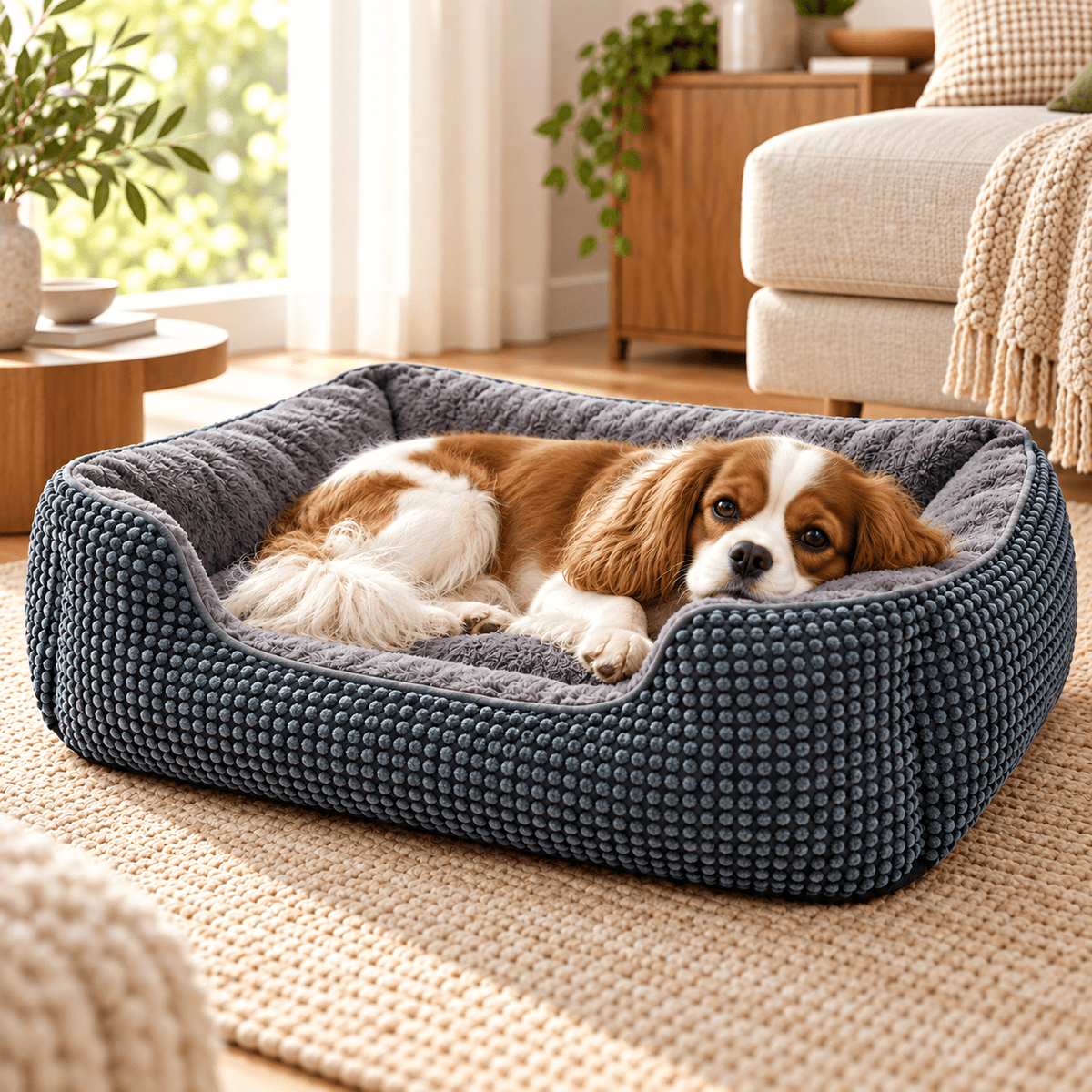 Cuccia Divano per Cani · Blu Navy 76 × 61 × 23 cm - bau boutique