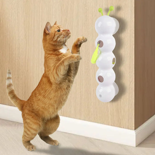 Bruco Interattivo per Gatti – Giocattolo Automatico con Coda, Sensore di Movimento, USB Ricaricabile