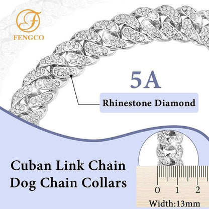 “Diamond Cuban Deluxe” – Collare di Lusso per Pet Unici come Te ✨🐶🐱 - bau boutique