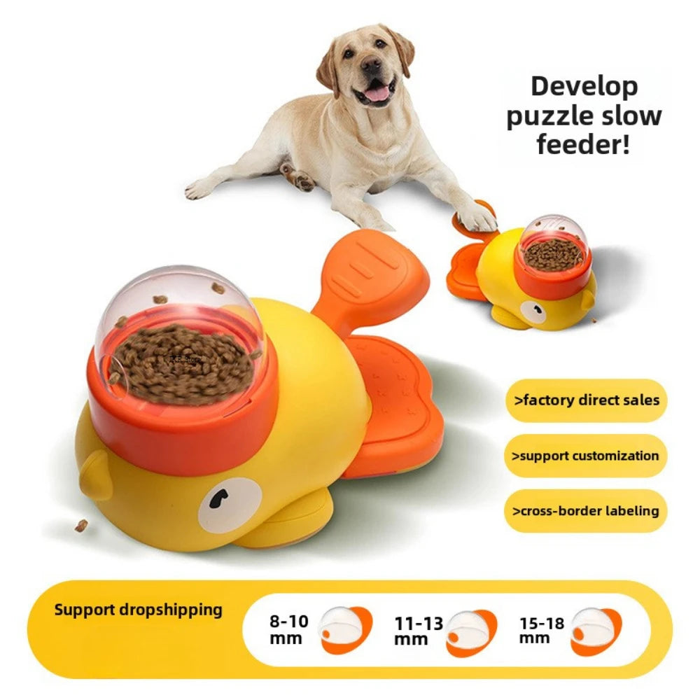 "Quack & Play 🦆 – Dispenser Interattivo per Snack e Allenamento di Cani & Gatti"