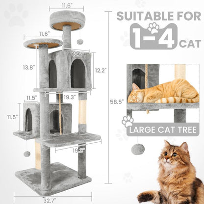 Albero Tiragraffi Wecharmer con Casetta e Foglie Verdi