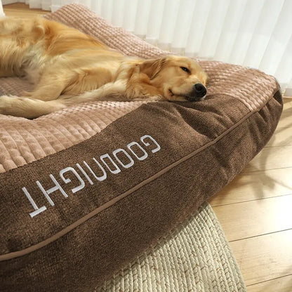 Indulge Your Dog with Our Luxurious Large Scratch-Resistant Cushion Bed Featuring Spine Support