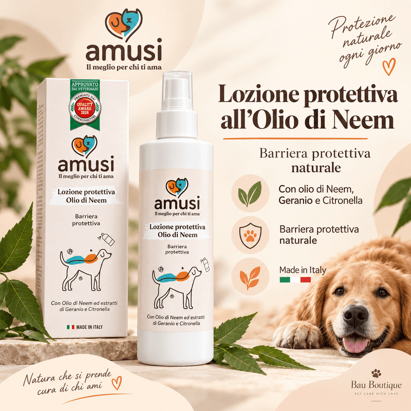 Lozione all’olio di neem Amusi per cani