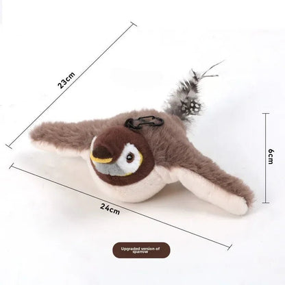 Peluche Interattivo Premium con Catnip, Verso Reattivo e Ricarica USB - bau boutique