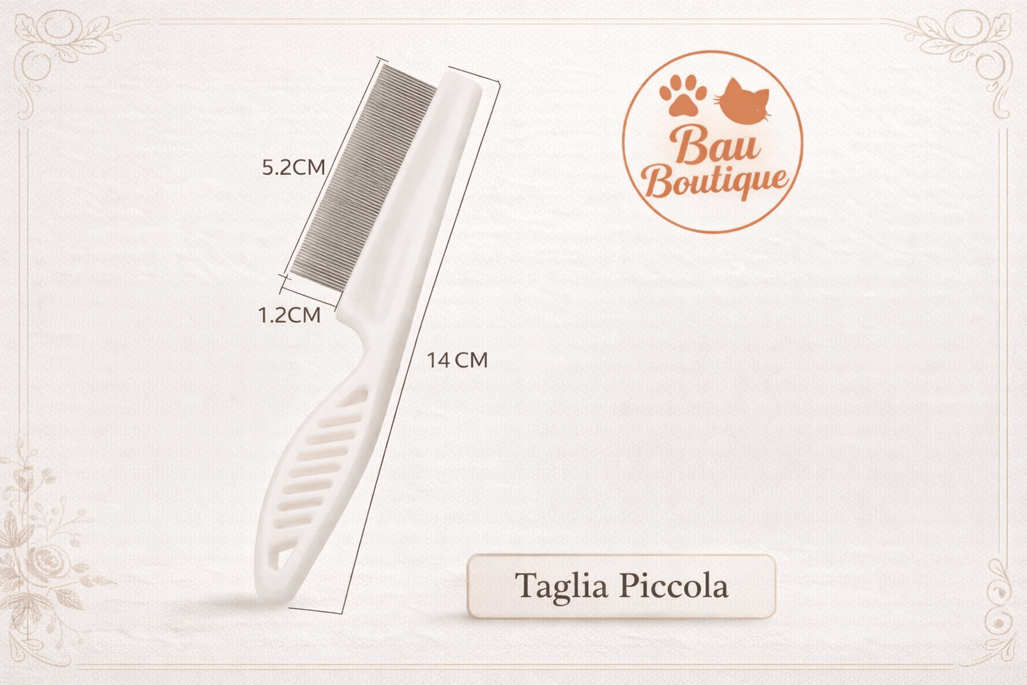 Pettine Antipulci Premium per Cani e Gatti – Igiene Profonda e Protezione Quotidiana - bau boutique