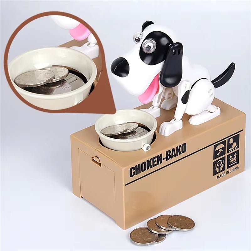Salvadanaio Elettronico Cagnolino 🐶 – Piggy Bank Interattivo, Rilevamento Monete, Sicuro e Divertente - bau boutique