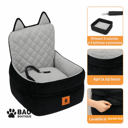 "Seggiolino Auto per Cani con Memory Foam 🐾 Comfort & Sicurezza in Viaggio" - bau boutique