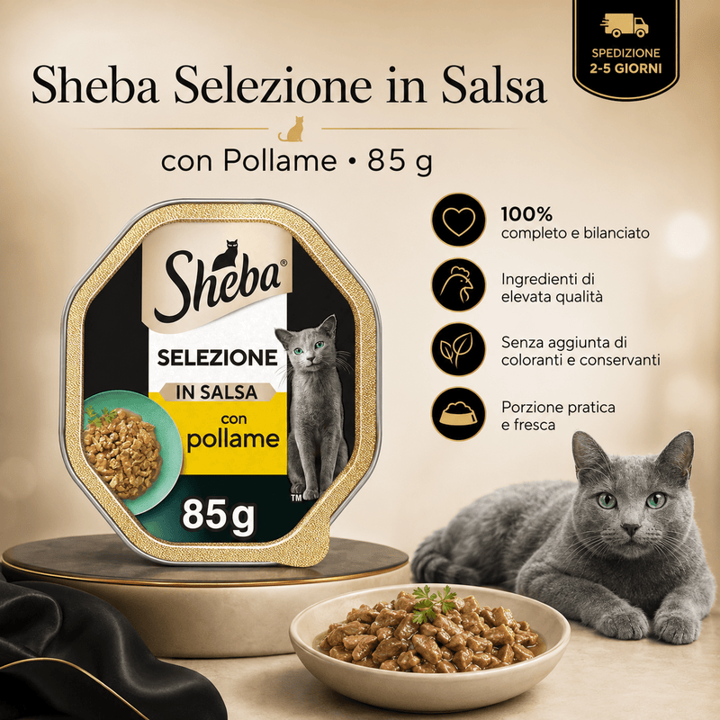 Selezione in Salsa Con Gustoso Pollame 85 G - Cibo per Gatto - 22 Confezioni - bau boutique