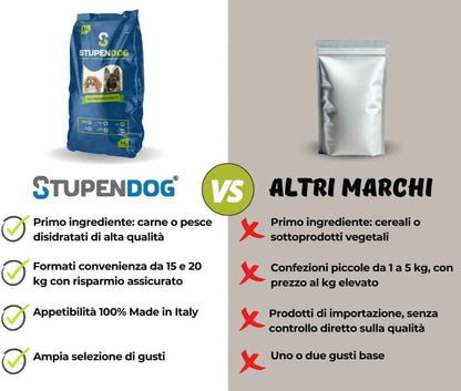 STUPENDOG Mantenimento al Pesce 15 kg – Crocchette per Cani Adulti di Tutte le Taglie - bau boutique