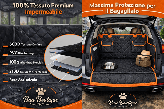 Telo Protettivo Auto per Cani con Copertura Completa – Impermeabile, Antiscivolo e Resistente ai Graffi - bau boutique