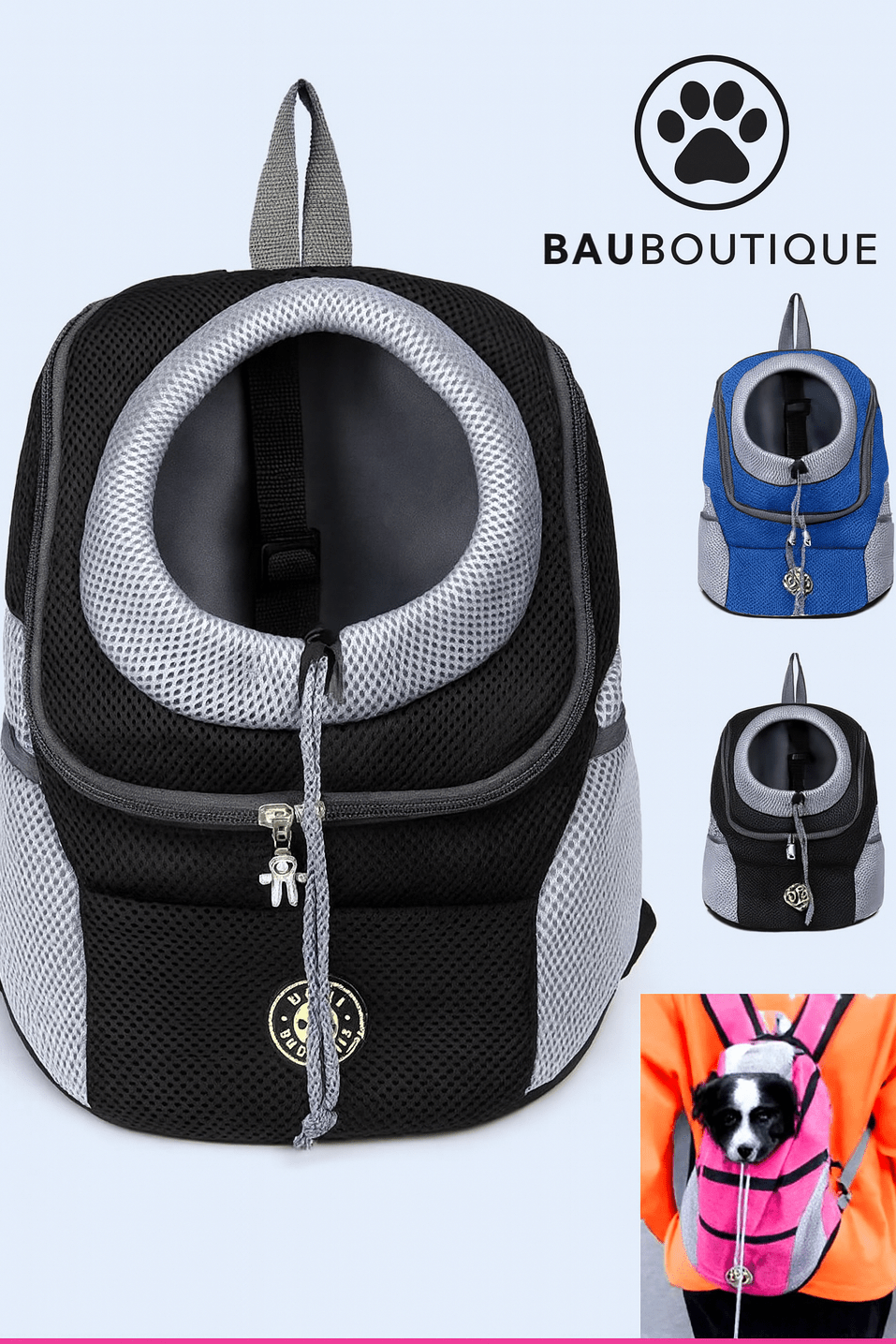 "Zampack in Spalla con Fido: Zaino da Passeggio per Pet Esploratori!" - bau boutique